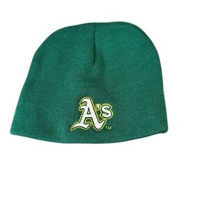 Green Beanie with Embroidered Logo